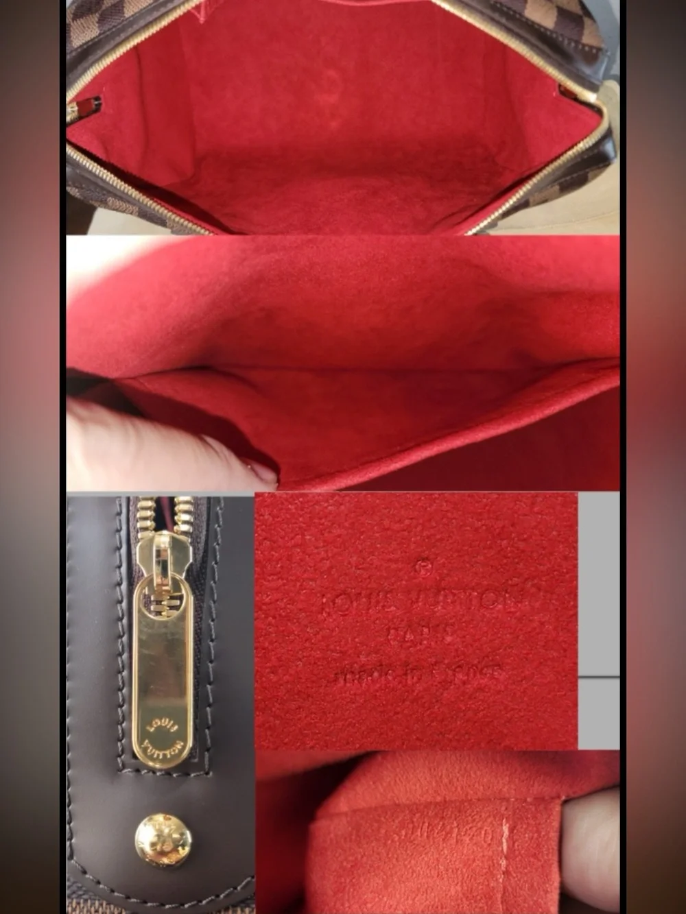 •LOUIS VUITTON• damier ebene berkeley handbag